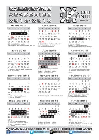 Calendario final