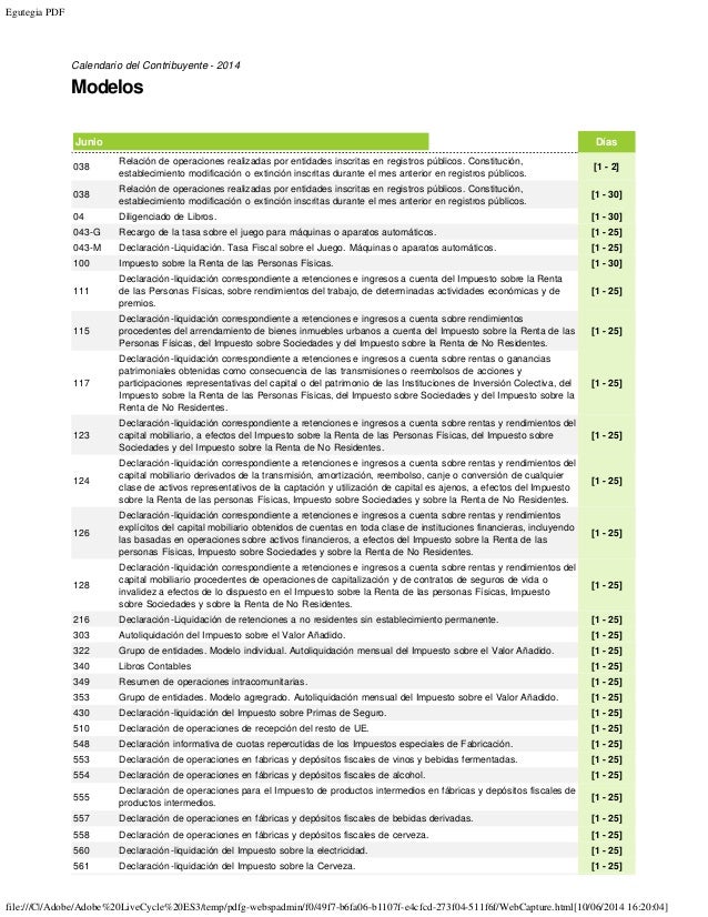 Calendario Fiscal Bizkaia Junio 2014 calendario contribuyente bizkaia