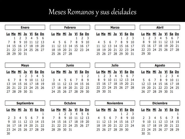 Calendario Hebreo Vs Calendario Romano calendario griego y romano