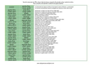 Calendario Linear Segundo Semestre