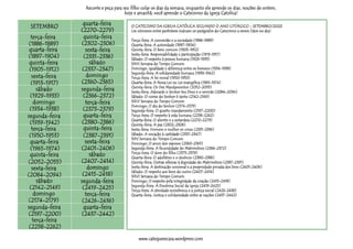 Calendario Linear Segundo Semestre