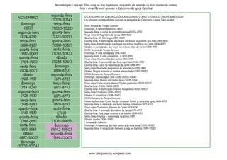 Calendario Linear Segundo Semestre