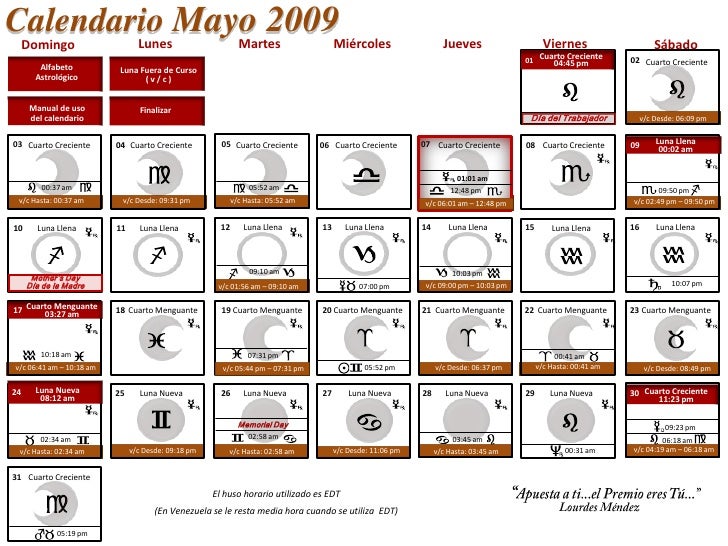 Calendario Mayo 2009 calendario mayo del 2009