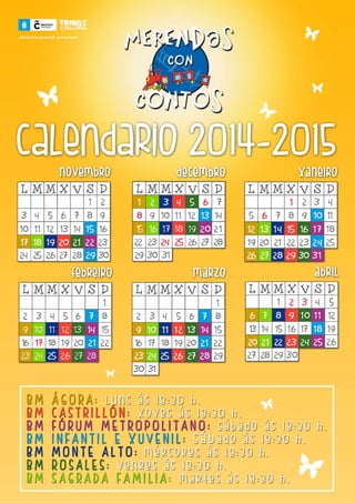 Calendario de MERENDAS CON CONTOS 2014