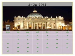 Calendario mes por mes