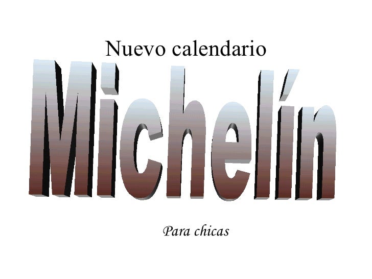 Calendario Michelin calendario de michelin