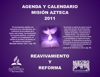 Calendario Misión Azteca 2011