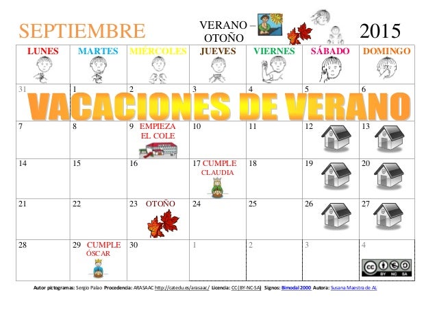 calendario de septiembre 2015
