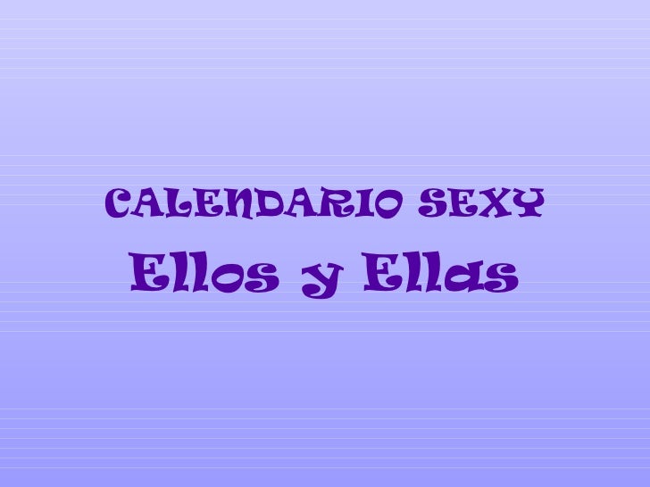 Calendario sexy