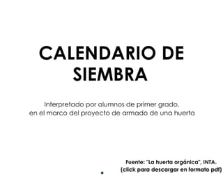 Calendario siembra