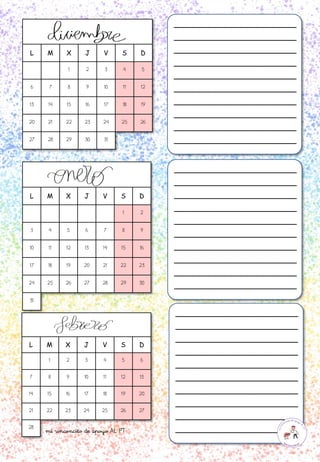 L M X J V S D
1 2 3 4 5
6 7 8 9 10 11 12
13 14 15 16 17 18 19
20 21 22 23 24 25 26
27 28 29 30 31
L M X J V S D
1 2
3 4 5 6 7 8 9
10 11 12 13 14 15 16
17 18 19 20 21 22 23
24 25 26 27 28 29 30
31
L M X J V S D
1 2 3 4 5 6
7 8 9 10 11 12 13
14 15 16 17 18 19 20
21 22 23 24 25 26 27
28
_______________________
_______________________
_______________________
_______________________
_______________________
_______________________
_______________________
_______________________
_______________________
_______________________
_______________________
_______________________
_______________________
_______________________
_______________________
_______________________
_______________________
_______________________
_______________________
_______________________
_______________________
_______________________
_______________________
_______________________
_______________________
_______________________
_______________________
_______________________
_______________________
_______________________
mi rinconcito de apoyo AL PT
 