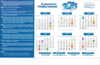 Calendario tributario 2015 el salvador