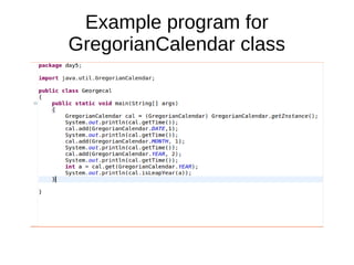 Calendar class in java | PPT