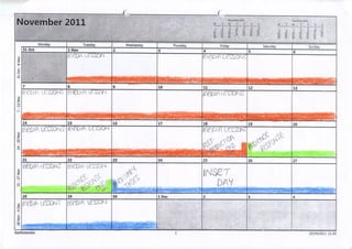 Planning Calendar: November