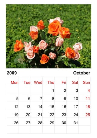 Calendar Roses