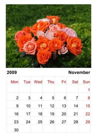 Calendar Roses