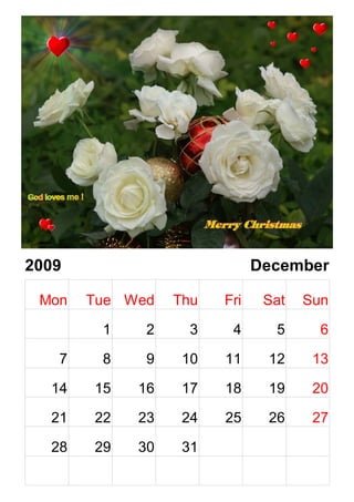 Calendar Roses