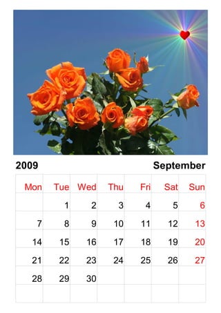 Calendar Roses