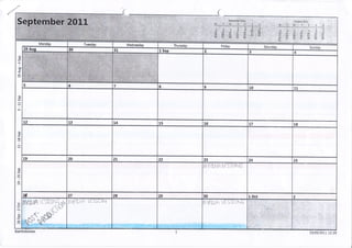 Planning Calendar: September