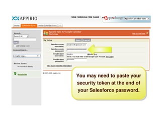 Salesforce and Google Calendar