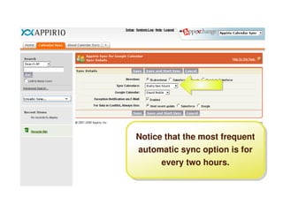 Salesforce and Google Calendar