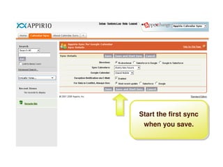 Salesforce and Google Calendar