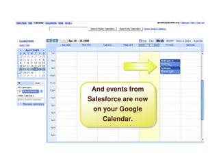 Salesforce and Google Calendar