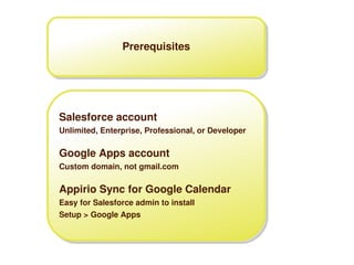 Salesforce and Google Calendar | PPT