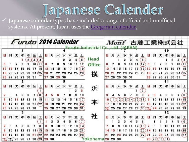 types of calendars