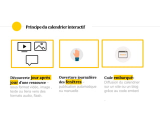 Découverte jour après
jour d’une ressource –
sous format vidéo, image ,
texte ou liens vers des
formats audio, flash.
Ouve...