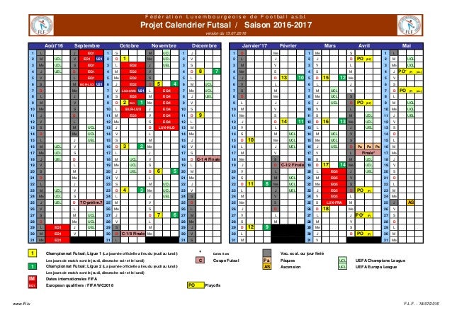 Calendrier Futsal 16 17 V 1307