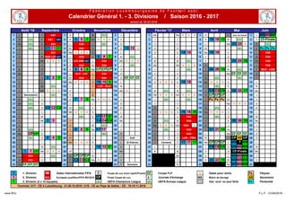 Calendrier General 1 3 Divisions 16 17 Calendrier General 1 3 Divisions 16 17
