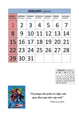 Calendário Mensal Infantil (digital) –