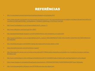 REFERÊNCIAS
• http://museudepercursodonegroemportoalegre.blogspot.com/p/textos.html
• https://www.google.com/search?q=monumento+ao+bar%C3%A1+do+mercado&source=lnms&tbm=isch&sa=X&ved=0ahUKEwi1jO
i-ounfAhUCiJAKHa4XDOMQ_AUIDigB&biw=1366&bih=608#imgrc=PxCRXjxt1OpHyM:
• http://www2.portoalegre.rs.gov.br/gpn/default.php?p_secao=71
• http://www.afropress.com/post.asp?id=18091
• http://janeladahistoriaegh.blogspot.com/2012/06/territorios-afro-brasileiros-em-porto.html
• http://www2.portoalegre.rs.gov.br/gpn/default.php?p_noticia=185515&PREFEITURA+INAUGURA+CENTRO+DE+REFERENCIA+
DO+NEGRO
• http://renehass.blogspot.com/2009/01/igreja-de-nossa-senhora-das-dores-e.html
• https://jornaldomercado.com.br/territorios-negros/
• http://diariogaucho.clicrbs.com.br/rs/dia-a-dia/noticia/2017/08/escultura-desperta-curiosidade-nos-moradores-do-bairro-restinga-
9872652.html
• http://www.correiodopovo.com.br/blogs/correiofeminino/2018/12/24865/moda-e-beleza-afro-representada-em-porto-alegre/
• https://www.facebook.com/pelastrilhasdoquilombo/photos/a.1292434870873520/1845079668942368/?type=3&theater
• http://outrolhargeografico.blogspot.com/2016/09/quilombo-dos-alpes.html
 