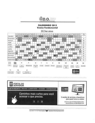 Calendário escolar 2013   pse - cap 3.3