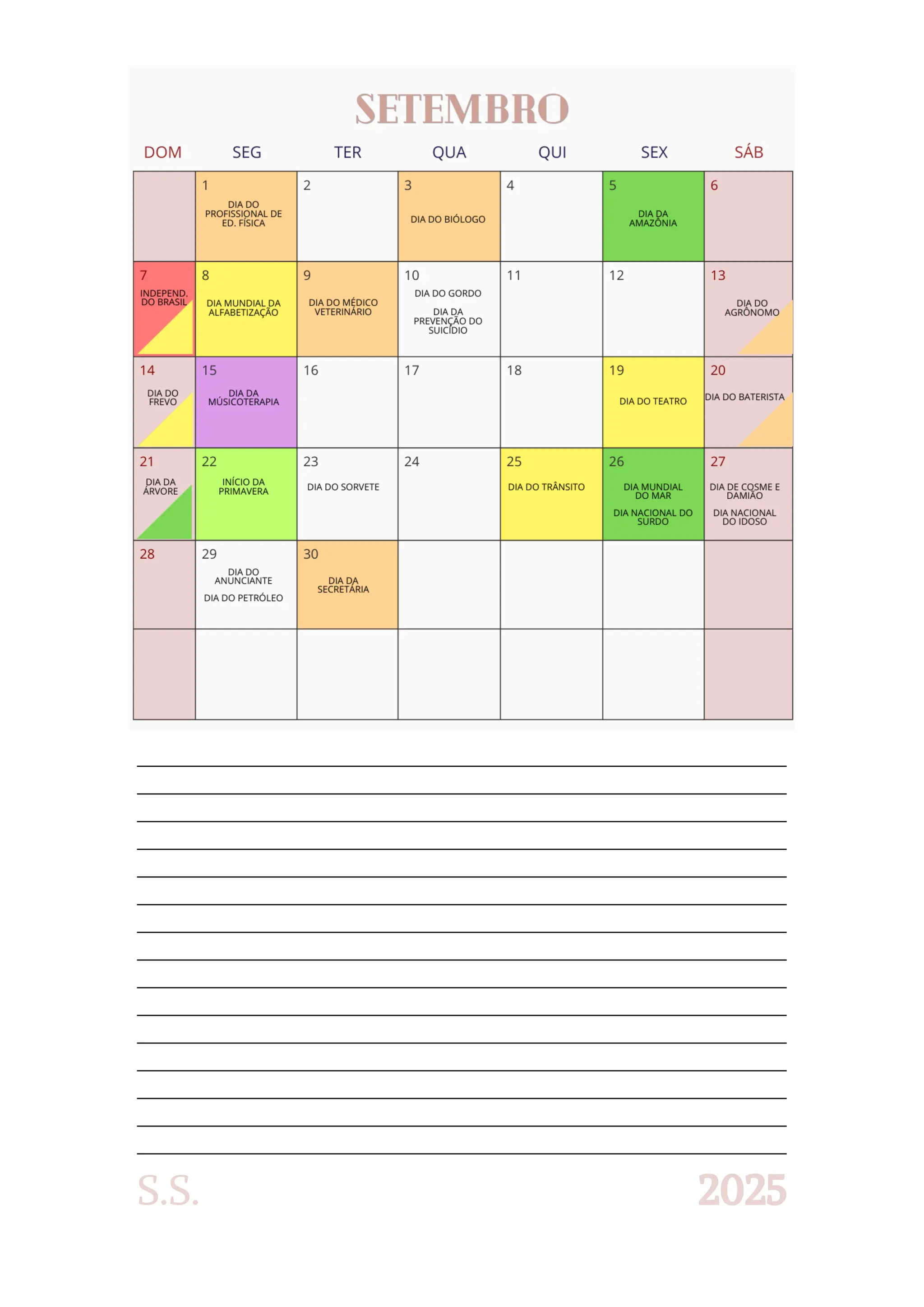CALENDÁRIO ESCOLAR E SAZONAL 2025 (com datas comemorativas)pdf | PDF