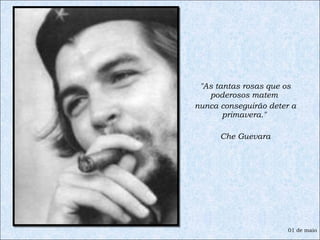 "As tantas rosas que os poderosos matem  nunca conseguirão deter a primavera."  Che Guevara 01 de maio 