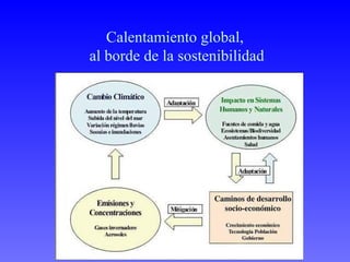 Calentamiento global,
al borde de la sostenibilidad
 