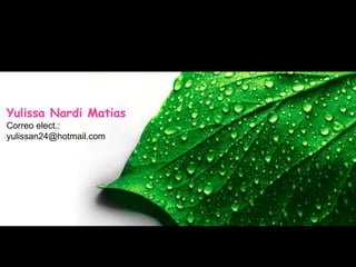 Yulissa Nardi Matias
Correo elect.:
yulissan24@hotmail.com
 