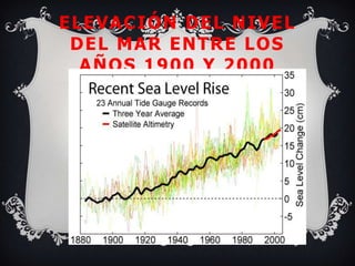 ELEV A C I Ó N D EL NI V EL
 D EL M A R ENT R E L O S
  A ÑO S 1 9 0 0 Y 2 0 0 0
 