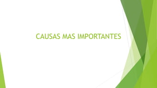 CAUSAS MAS IMPORTANTES
 