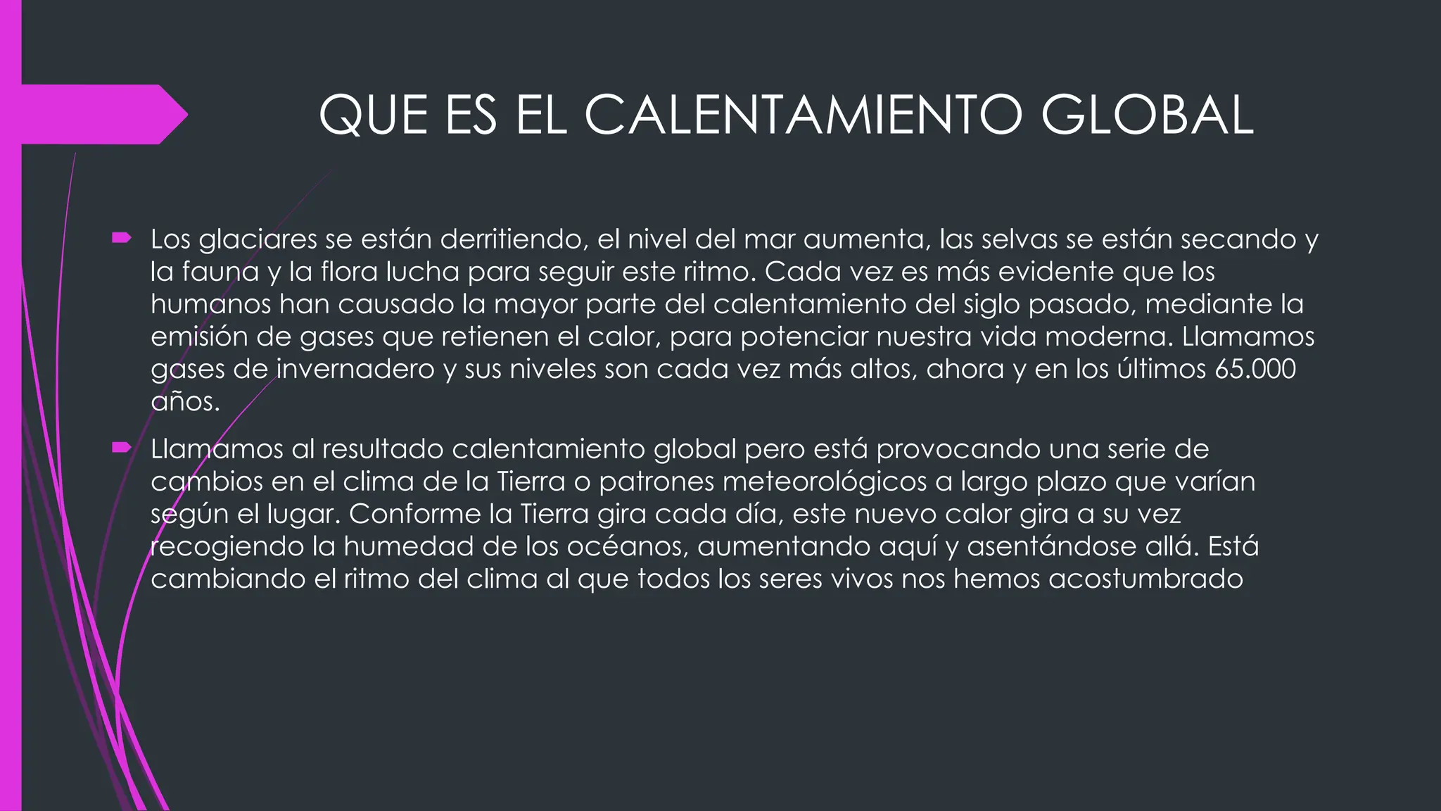 EL CALENTAMIENTO GLOBAL y sus efectos negativos en el planeta tierra | PPTX