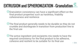 Extrusion Spheronization | PPTX