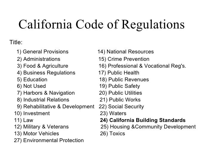 California Firecodes