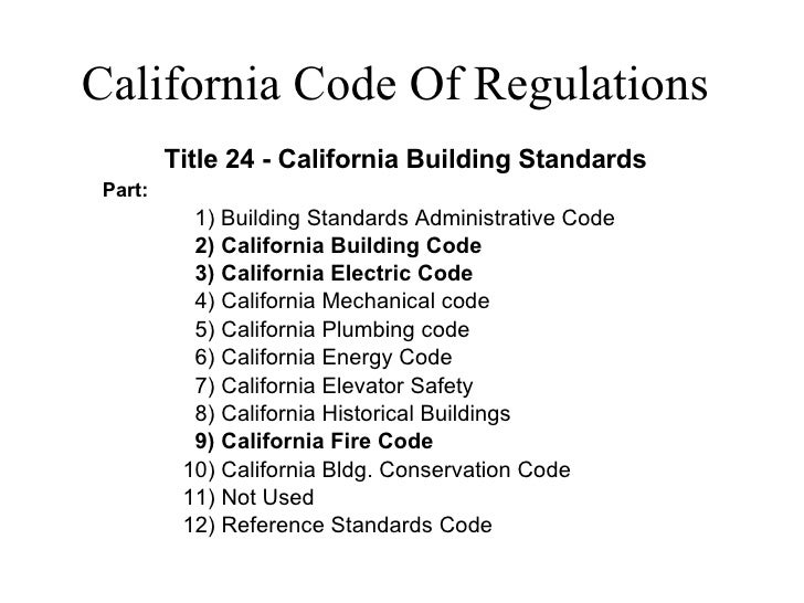 California Firecodes