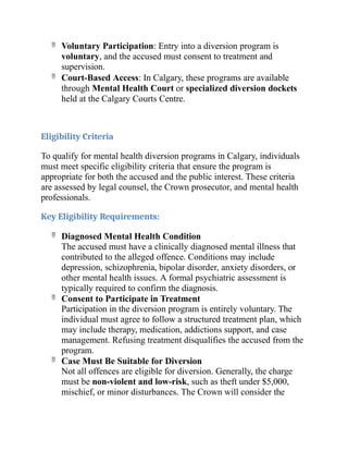 Calgary’s Mental Health Diversion Programs | PPTX