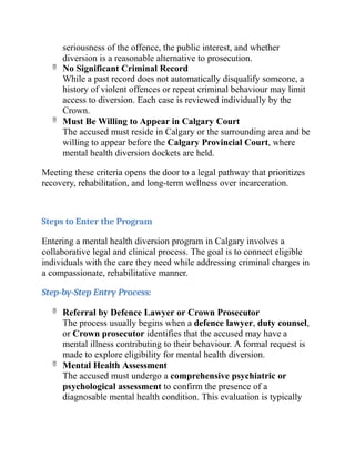Calgary’s Mental Health Diversion Programs | PPTX
