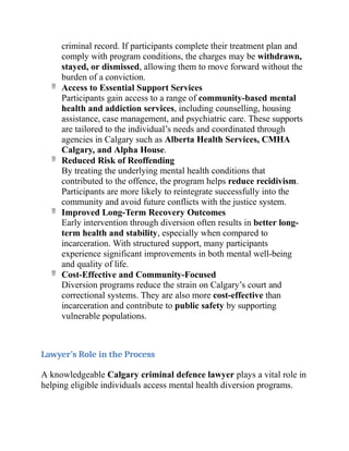 Calgary’s Mental Health Diversion Programs | PPTX