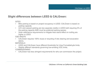 CALGreen: A Primer on California's Green Building Code | PDF