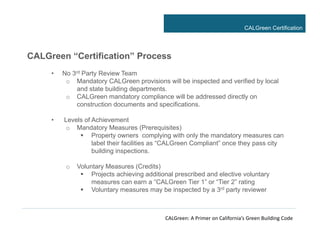 CALGreen: A Primer on California's Green Building Code | PDF